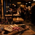 Planche à partager au 228 litres rue Victor Massé, bar du 9ème avec vin nature