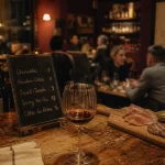 Bar à vin paris : verre fumant et charcuteries, ambiance chaleureuse