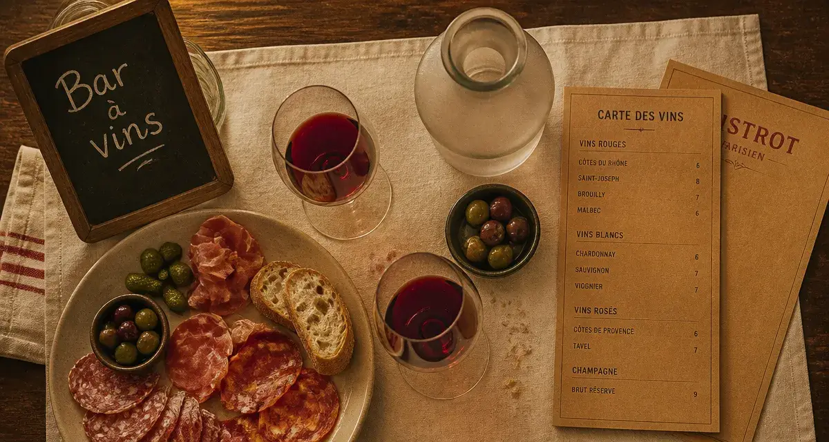 bistrot - bar à vin la boutique des vins, vue table et verrière près de Saint-Lazare