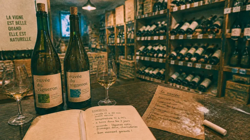 Caviste batignolles paris : vins nature vivants en cave, bouteilles et verres