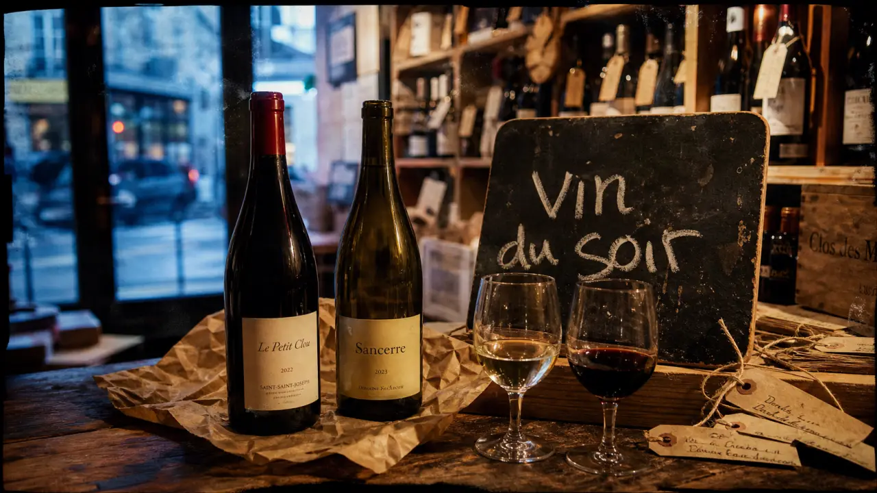 Caviste belleville paris : bouteilles et ardoise vin du soir