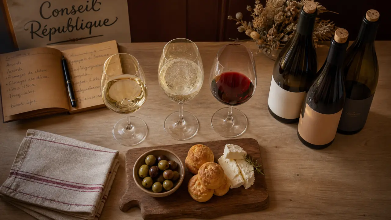 Caviste république paris : verres de vin et bouteilles pour apéritif ou dîner