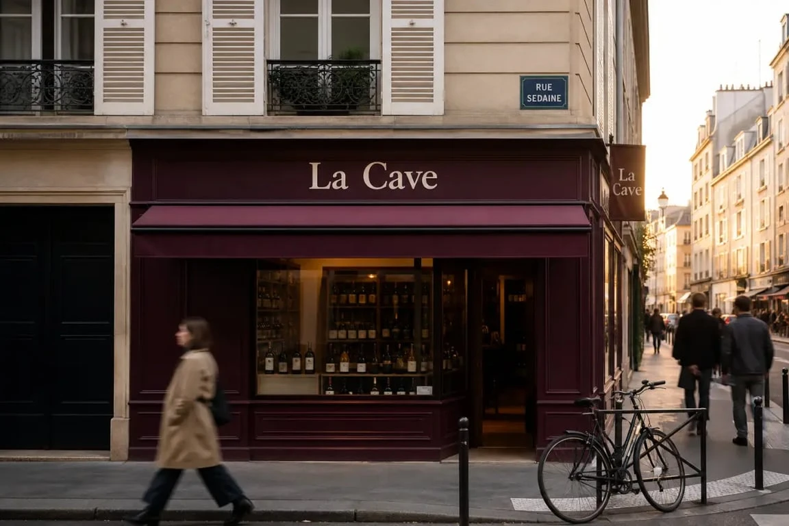 La Cave à la Bastille, façade rue Sedaine à Paris