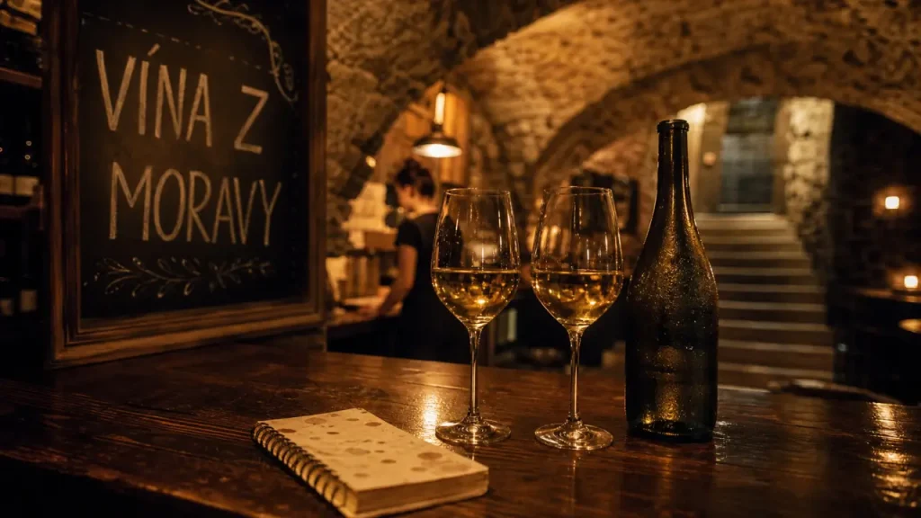 Les caves de prague : vins moraves dans un sous-sol voûté à Prague