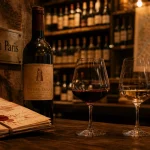 Sapajou cave à vin paris : verres tulipe et bouteilles