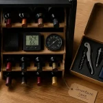Accessoire cave à vin : hygromètre et clayettes pour protéger les bouteilles