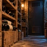 Aménager une cave à vin à Paris : casiers bois et bouteilles en sous-sol