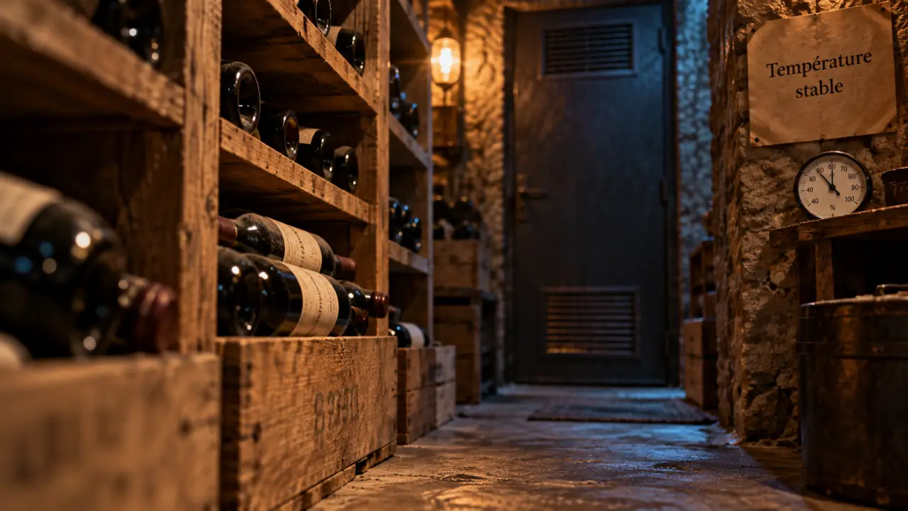 Aménager une cave à vin à Paris : casiers bois et bouteilles en sous-sol