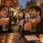 Bar place monge au Quartier latin, verres et ambiance