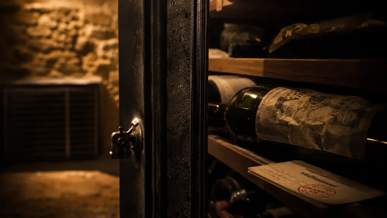 Cave à vieillissement : bouteilles à 12°C et 70% d’humidité