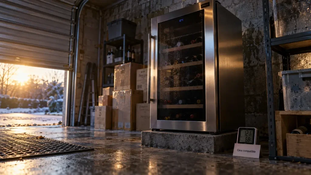 Cave à vin dans garage non isolé : froid et humidité abîment les bouteilles