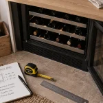 Cave à vin encastrable sous plan avec ventilation et dimensions