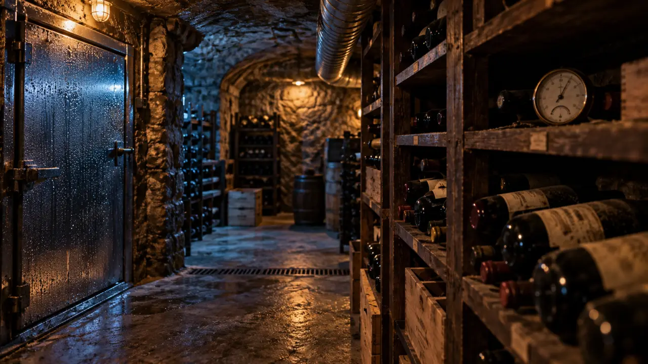 Cave à vin enterrée à Paris, fraîcheur naturelle à 12°C et 80%