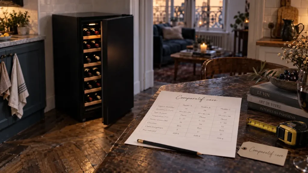 Comparatif cave à vin : température et place pour bien ranger les bouteilles