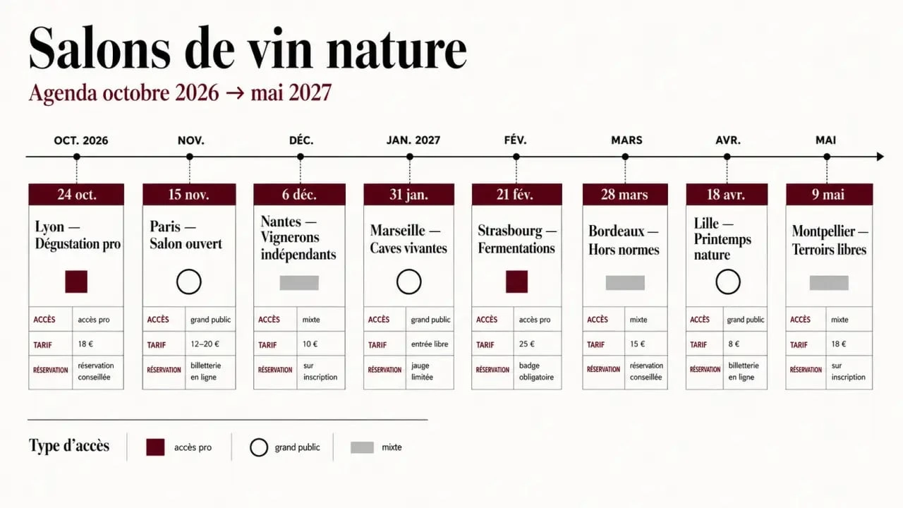 Salon vin nature : calendrier éditorial des prochaines dates, villes et tarifs