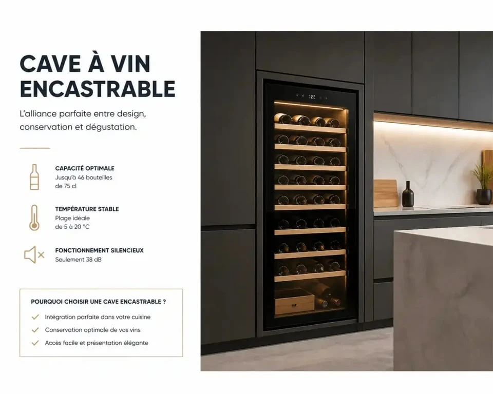 Cave à vin Klarstein encastrée dans une cuisine, avis et rangement de bouteilles
