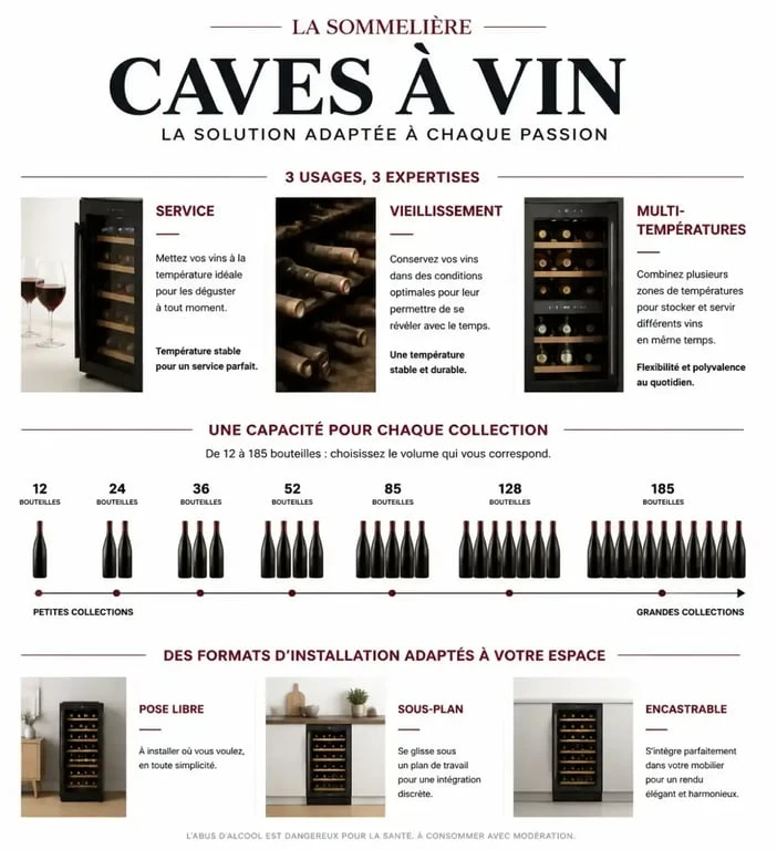 Cave à vin La Sommelière : usages, capacités et types d’installation