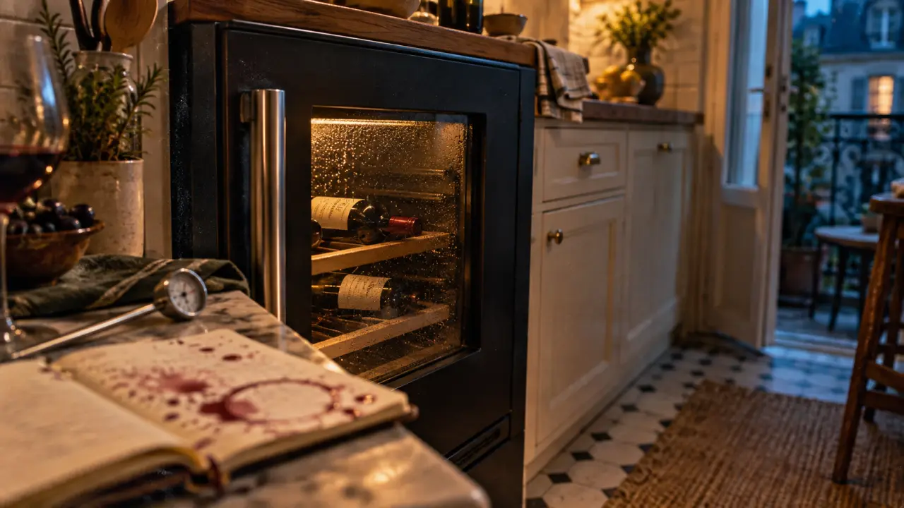 Meilleure cave à vin en appartement parisien : cave compacte encastrée