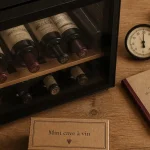 Mini cave à vin compacte pour moins de 50 bouteilles, vue de dessus