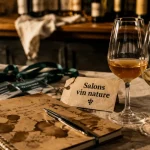 Salon vin nature : verres de dégustation et carnet de visites