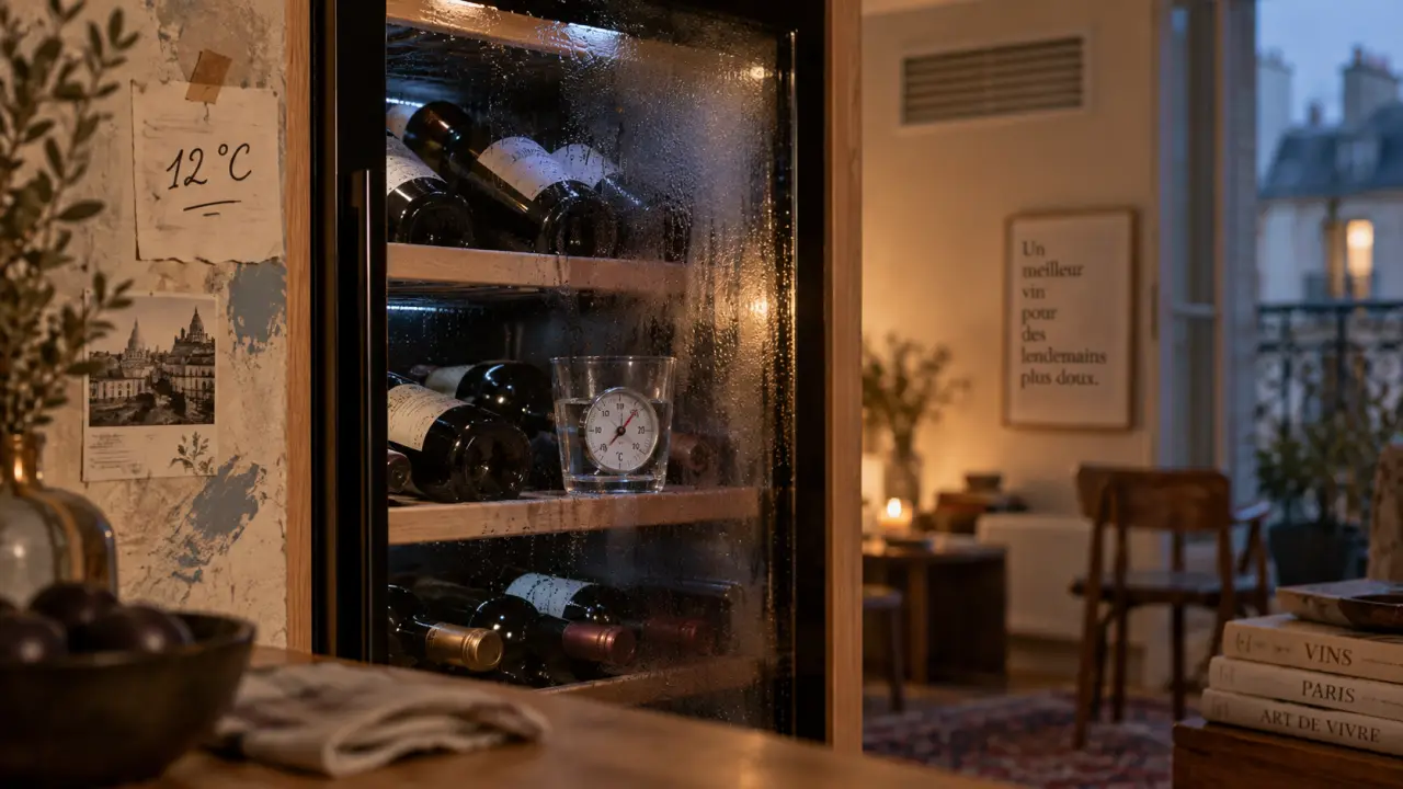 Temperature cave a vin à 12 °C pour conserver et servir