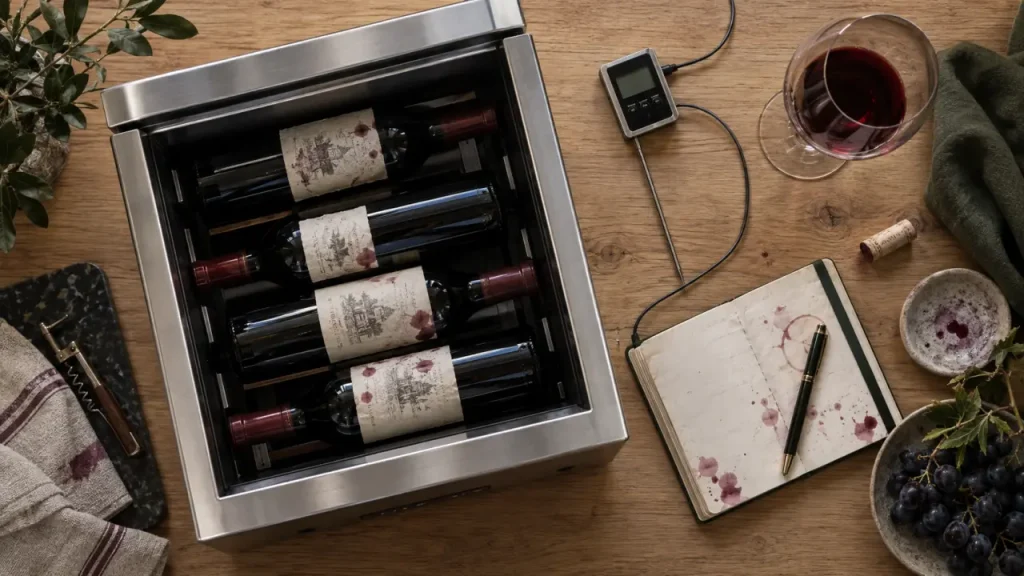 Température cave à vin rouge : réglage 12°C, 14°C ou 16°C