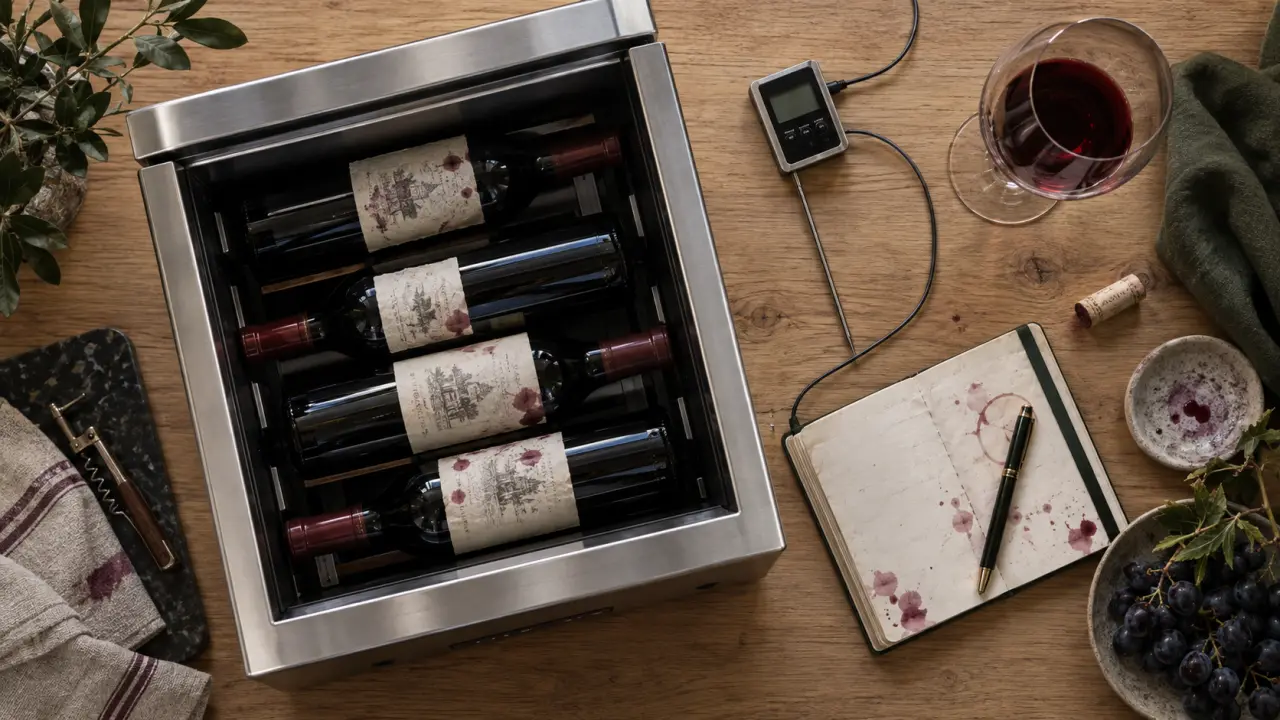 Température cave à vin rouge : réglage 12°C, 14°C ou 16°C