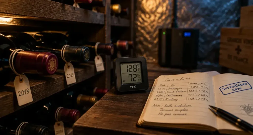 Accessoires cave à vin : thermomètre, hygromètre et clayettes passent avant les gadgets