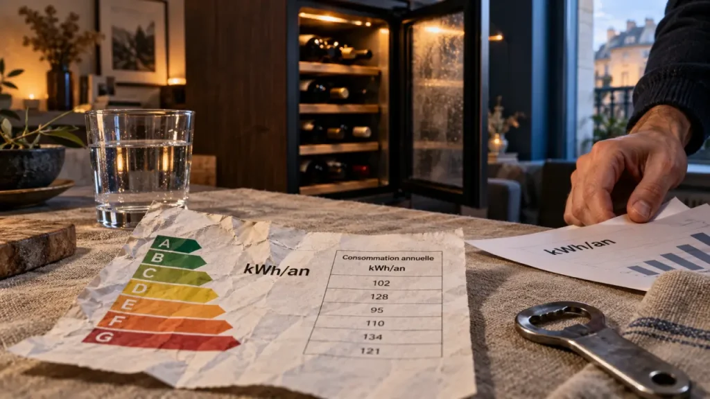 cave à vin classe a : étiquette kWh/an et économies selon l’usage
