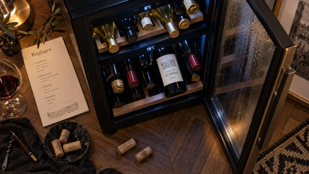 Cave à vin multi température : deux zones et réglages