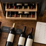 Cave à vin rangement compacte pour bouteilles et clayettes