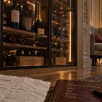 Cave à vin sur mesure à Paris, niche encastrée et bouteilles bien rangées