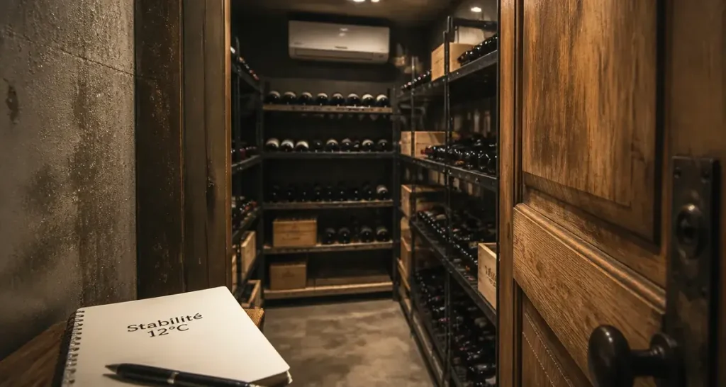 Climatiseur cave à vin 10m3 dans une cave à vin