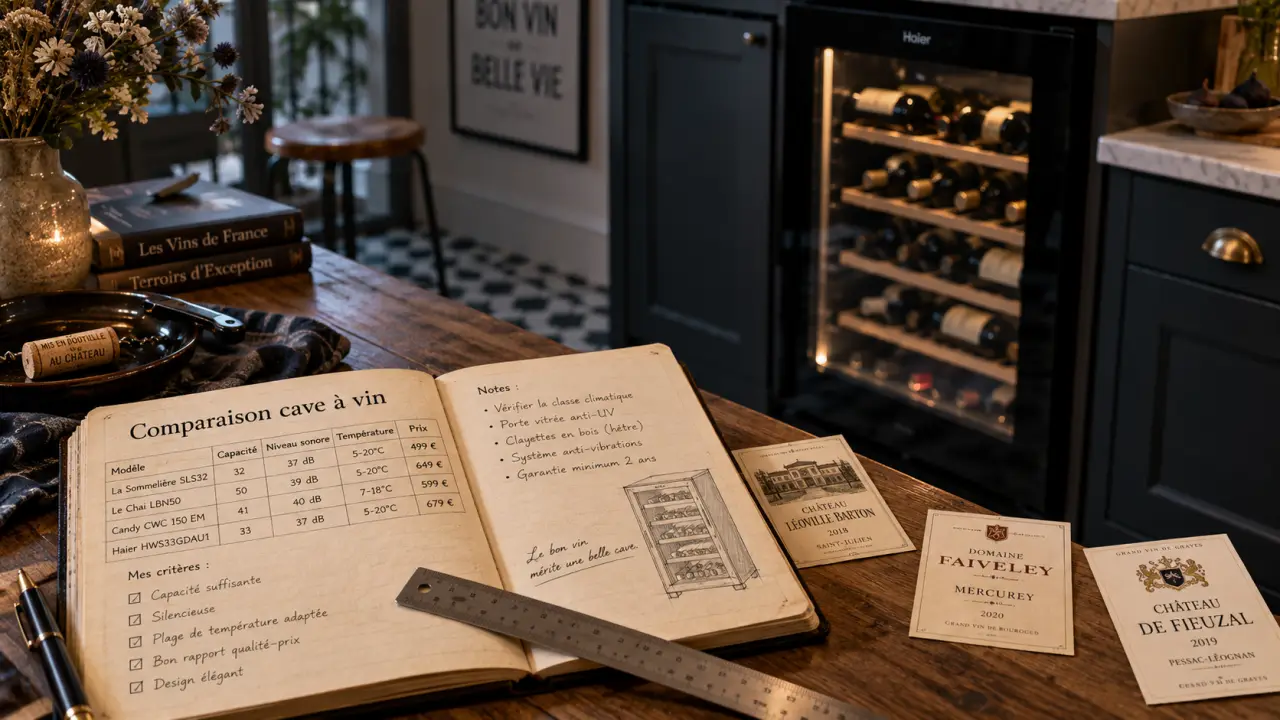 Comparaison cave à vin à 12°C : bruit et place en appartement parisien