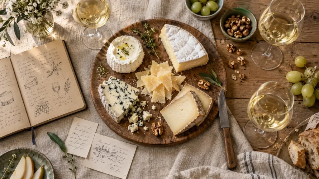 Le vin blanc surpasse souvent le rouge avec le fromage, surtout à table