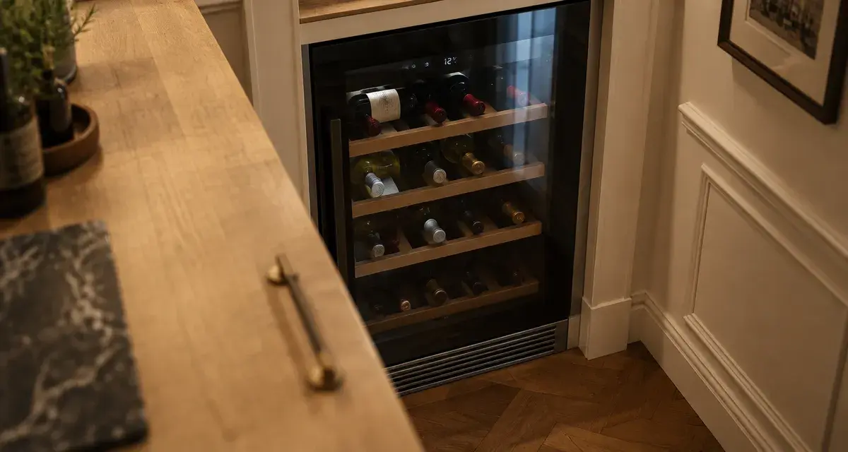 Mini cave à vin encastrable 30 cm avec ventilation