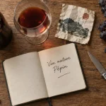 pepin vin nature : bouteille de vin nature et carnet de dégustation